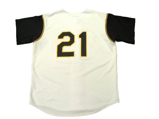 Roberto Clemente Pirates 32x36 Custom Framed Jersey with 1950's Pirates Pin
