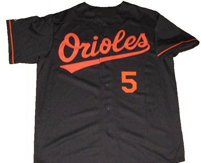black and orange orioles jersey