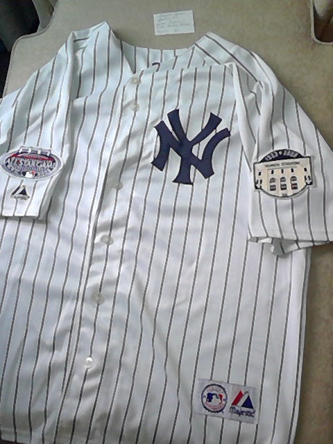 Grey Majestic New York Yankees Throwback Jersey