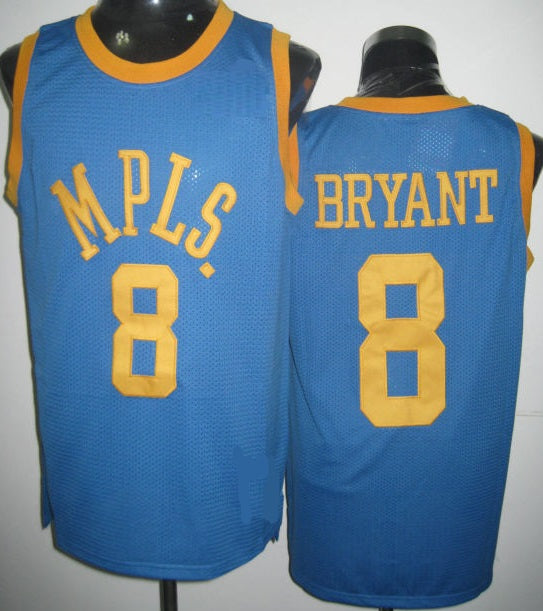 Los Angeles Lakers Blue Retro Throwback Kobe Bryant Jersey for