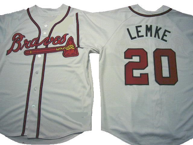Vintage Atlanta Braves Baseball Lemke Jersey T Shirt XL 