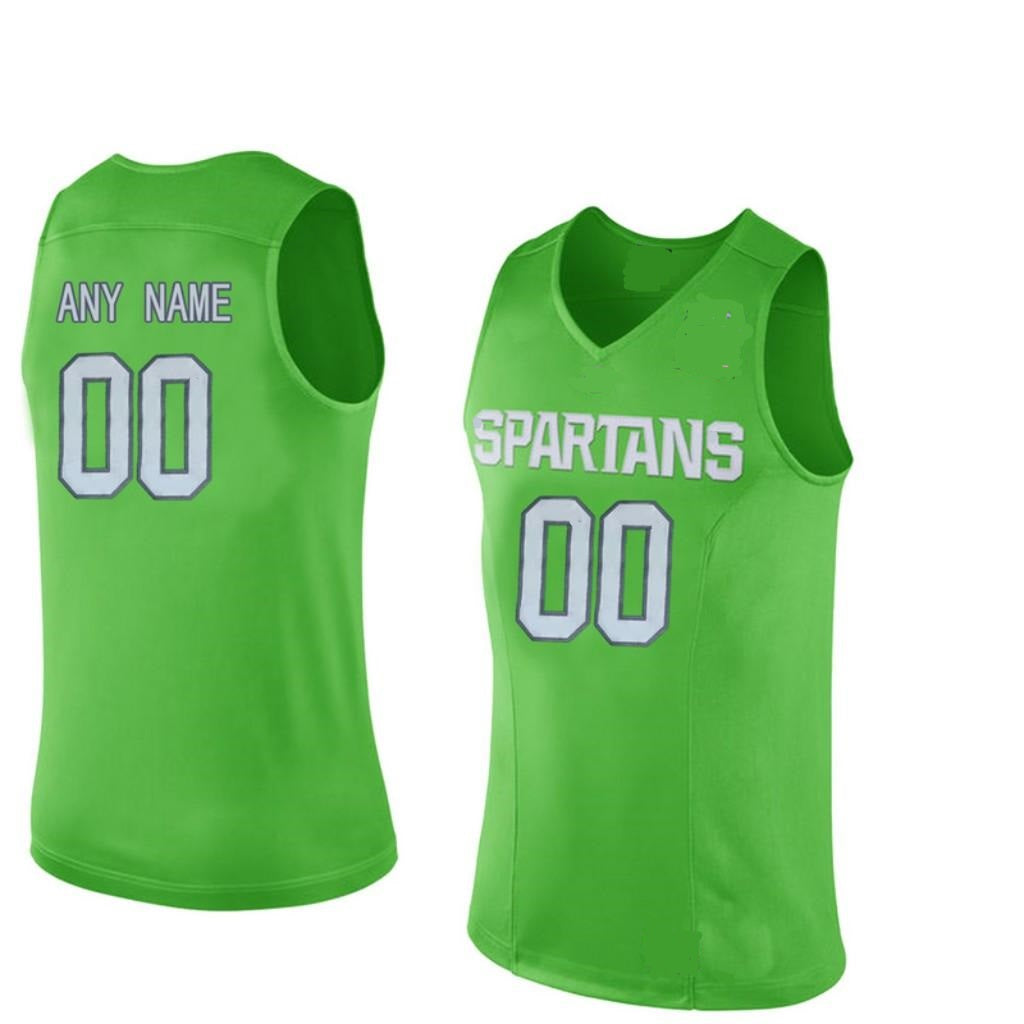Custom College Basketball Jerseys Michigan State Spartans Jersey Name and Number Alumni Limited Green