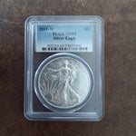 2011 W American Silver Eagle PCGS Graded MS69
