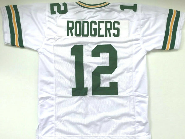 Aaron Rodgers Unsigned Custom White Stitched Football Jersey