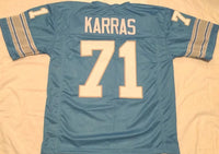 Alex Karras Unsigned Custom Lions Blue Stitched Football Jersey