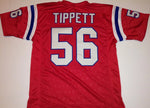 Andre Tippett Unsigned Custom Red Stitched Football Jersey