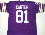 Anthony Carter Unsigned Custom Purple Stitched Football Jersey