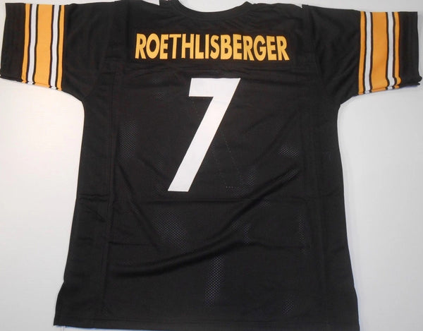Ben Roethlisberger Unsigned Custom Black Stitched Football Jersey