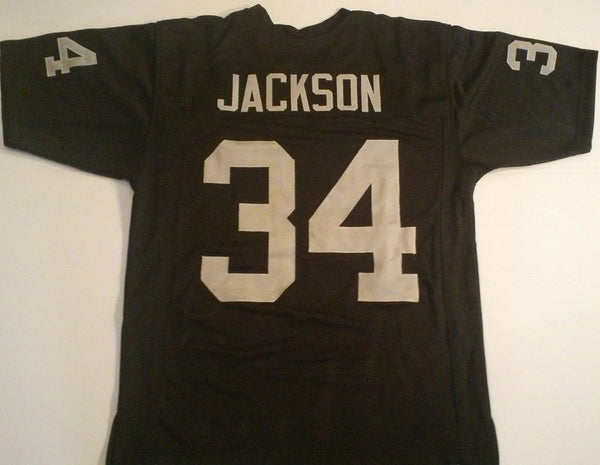 Bo Jackson Unsigned Custom Black Stitched Football Jersey