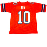 Bo Nix Unsigned Custom Orange Stitched Football Jersey