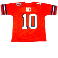 Bo Nix Unsigned Custom Orange Stitched Football Jersey