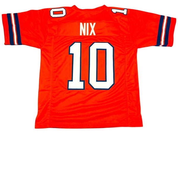 Bo Nix Unsigned Custom Orange Stitched Football Jersey