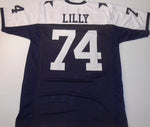 Bob Lilly Unsigned Custom 2 Star Stitched Football Jersey