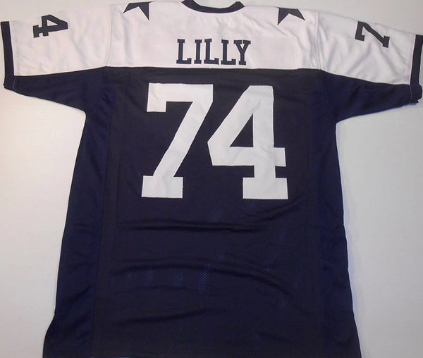 Bob Lilly Unsigned Custom 2 Star Stitched Football Jersey