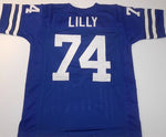 Bob Lilly Unsigned Custom Blue Stitched Football Jersey