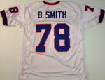 Bruce Smith Unsigned Custom White Stitched Football Jersey