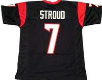 CJ Stroud Unsigned Custom Navy Blue Stitched Football Jersey
