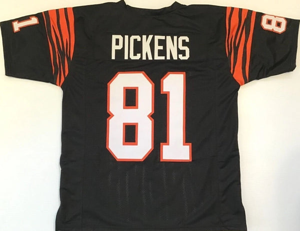 Carl Pickens Unsigned Custom Black Stitched Football Jersey