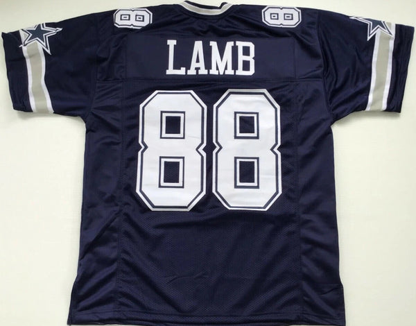 Ceede Lamb Unsigned Custom Blue Stitched Football Jersey