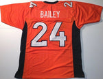 Champ Bailey Unsigned Custom Orange Stitched Football Jersey