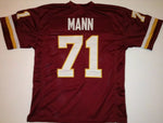 Charles Mann Unsigned Custom Burgandy Stitched Football Jersey