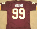 Chase Young Unsigned Custom Burgandy Stitched Football Jersey