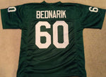 Chuck Bednarik Unsigned Custom Green Stitched Football Jersey