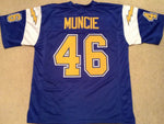 Chuck Muncie Unsigned Custom Blue Stitched Football Jersey