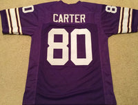 Cris Carter Unsigned Custom Purple Stitched Football Jersey