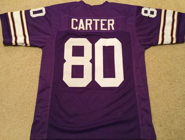 Cris Carter Unsigned Custom Purple Stitched Football Jersey