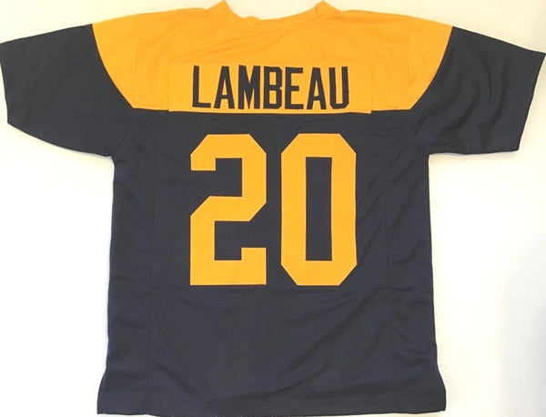 Curley Lambeau Unsigned Custom Navy Blue Stitched Football Jersey