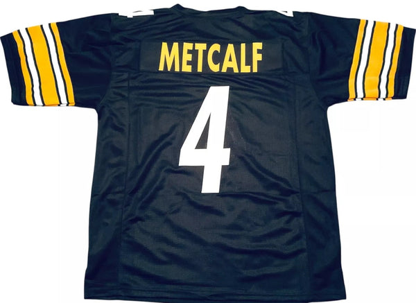 D.K. Metcalf Unsigned Custom Black Stitched Football Jersey