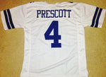 Dak Prescott Unsigned Custom White Stitched Football Jersey