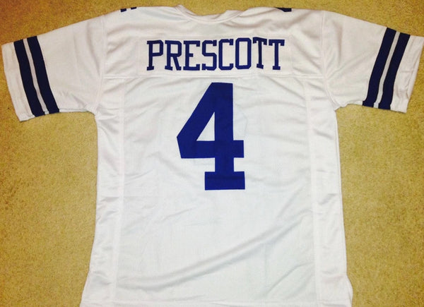 Dak Prescott Unsigned Custom White Stitched Football Jersey
