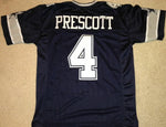 Dak Prescott Unsigned Custom Blue Stitched Football Jersey