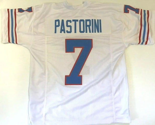 Dan Pastorini Unsigned Custom White Stitched Football Jersey
