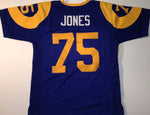 Deacon Jones Unsigned Custom Blue Stitched Football Jersey