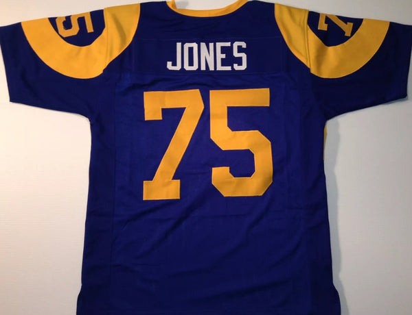 Deacon Jones Unsigned Custom Blue Stitched Football Jersey