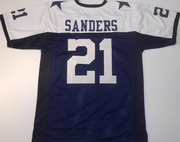 Deion Sanders Unsigned Custom 2 Star Stitched Football Jersey