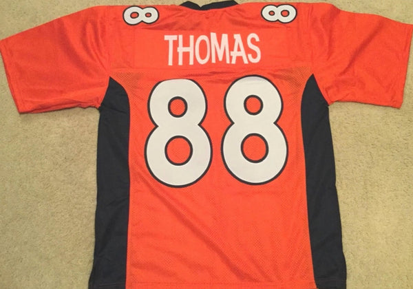 Demaryus Thomas Unsigned Custom Orange Stitched Football Jersey