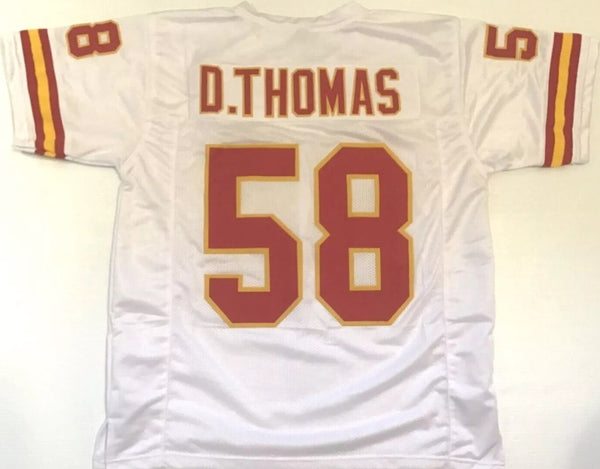 Derrick Thomas Unsigned Custom White Stitched Football Jersey