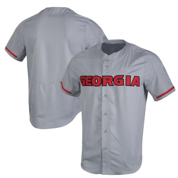 Georgia Bulldogs Blank Throwback Baseball Jersey (In-Stock-Closeout) Size Large / 44 Inch Chest.