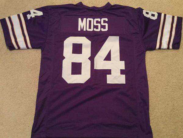 Randy Moss Unsigned Custom Purple Stitched Football Jersey