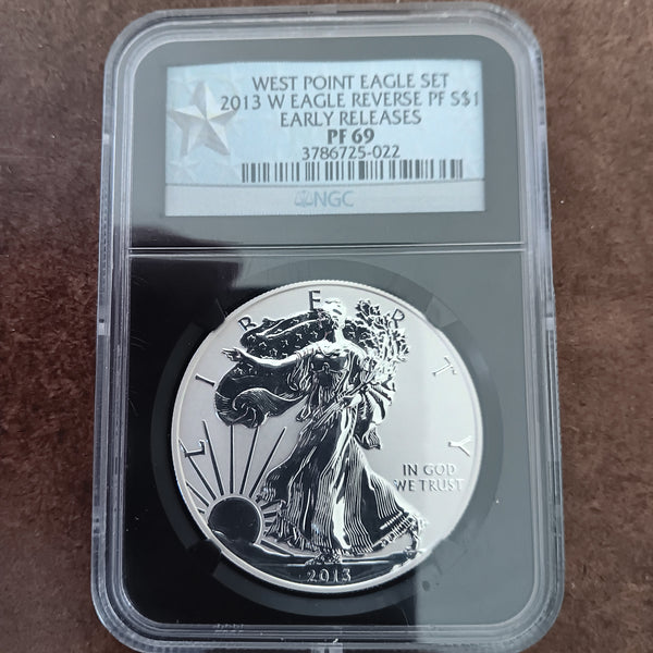 2013 W Reverse Proof Early Release American Silver Eagle - NGC Graded PF69