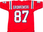 Rob Gronkowski Unsigned Custom Red Stitched Football Jersey