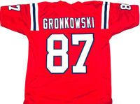 Rob Gronkowski Unsigned Custom Red Stitched Football Jersey
