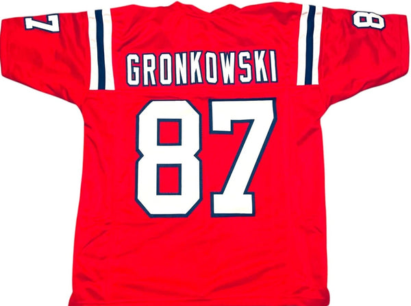 Rob Gronkowski Unsigned Custom Red Stitched Football Jersey