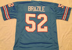 Robert Brazile Unsigned Custom Blue Stitched Football Jersey