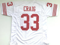 Roger Craig Unsigned Custom White Stitched Football Jersey