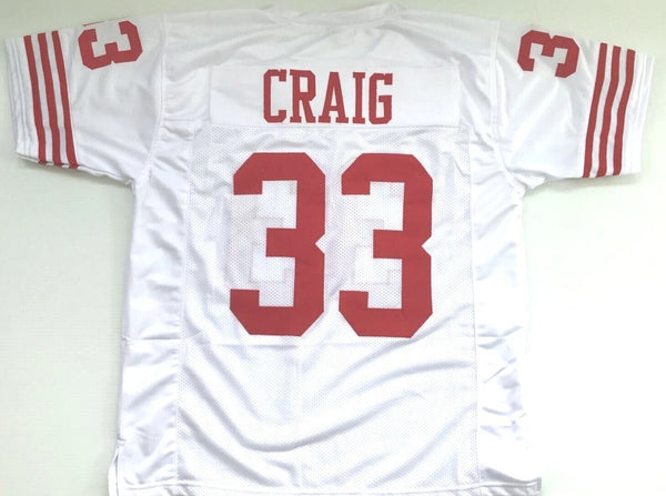 Roger Craig Unsigned Custom White Stitched Football Jersey